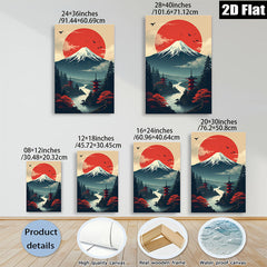 2D flat 1pc Majestic Mount Fuji Landscape Wall Art serene bedroom living room decor farmhouse style gallery wrapped canvas prints modern minimalist art
