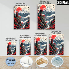 2D flat 1pc Majestic Mount Fuji serene landscape wall art for living room bedroom home office decor farmhouse style modern gallery wrapped canvas prints