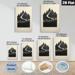 2D flat 1pc Majestic Mountain Forest Landscape Wall Art Decor for Living Room Bedroom Home Office Gallery Wrapped Canvas Prints Modern Farmhouse Style Rustic Chic