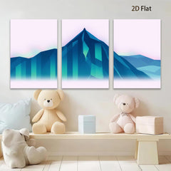 2D flat 1pc Majestic Mountainscape Abstract Wall Art Canvas Prints for Living Room Bedroom Office Decor Modern Farmhouse Style Coastal Vibes Gallery Wrapped Ready to Hang
