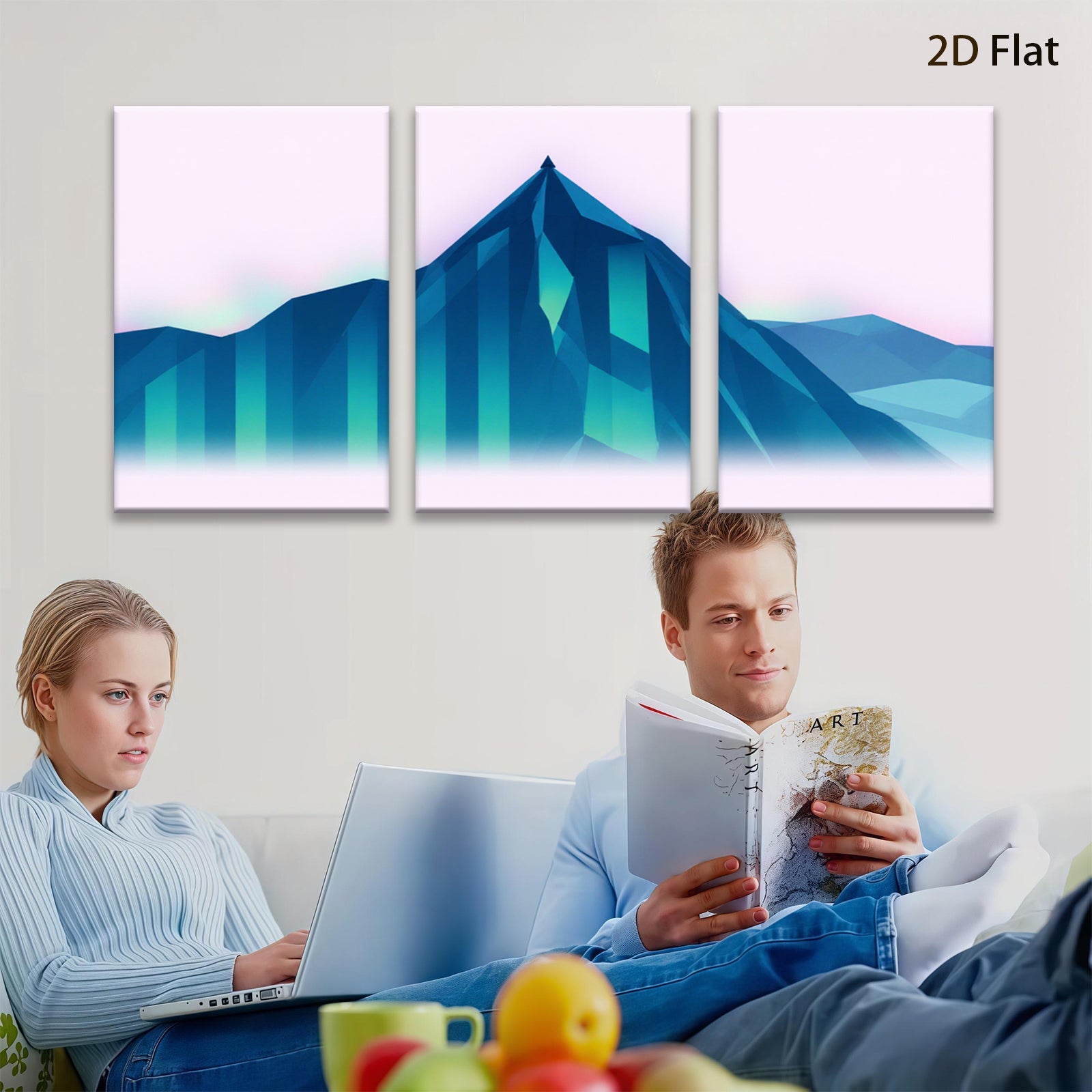2D flat 1pc Majestic Mountainscape Abstract Wall Art Canvas Prints for Living Room Bedroom Office Decor Modern Farmhouse Style Coastal Vibes Gallery Wrapped Ready to Hang