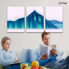 2D flat 1pc Majestic Mountainscape Abstract Wall Art Canvas Prints for Living Room Bedroom Office Decor Modern Farmhouse Style Coastal Vibes Gallery Wrapped Ready to Hang