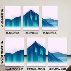 2D flat 1pc Majestic Mountainscape Abstract Wall Art Canvas Prints for Living Room Bedroom Office Decor Modern Farmhouse Style Coastal Vibes Gallery Wrapped Ready to Hang