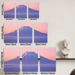2D flat 1pc Majestic Mountainscape Serene Vista Living Room Bedroom Gallery Wall Art Modern Farmhouse Decor Coastal Aesthetic Minimalist Chic