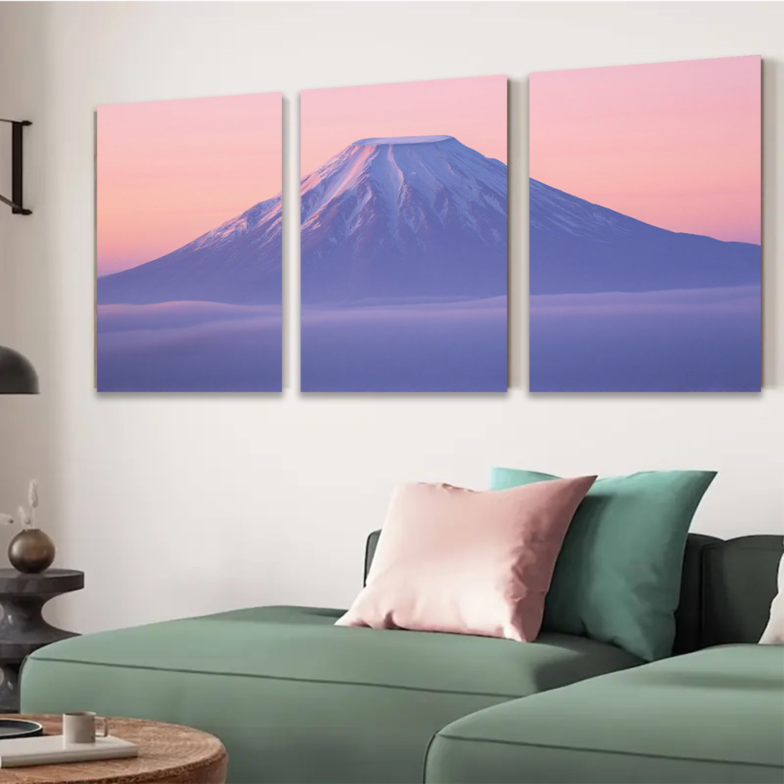 2D flat 1pc Majestic Mountainscape Serene Vista Living Room Bedroom Gallery Wall Art Modern Farmhouse Decor Coastal Aesthetic Minimalist Chic