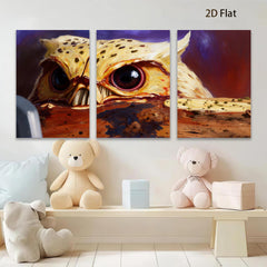 2D flat 1pc Majestic Owl Portrait Wildlife Art Canvas Wall Decor Living Room Bedroom Modern Farmhouse Gallery Wrapped Art