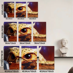 2D flat 1pc Majestic Owl Portrait Wildlife Art Canvas Wall Decor Living Room Bedroom Modern Farmhouse Gallery Wrapped Art