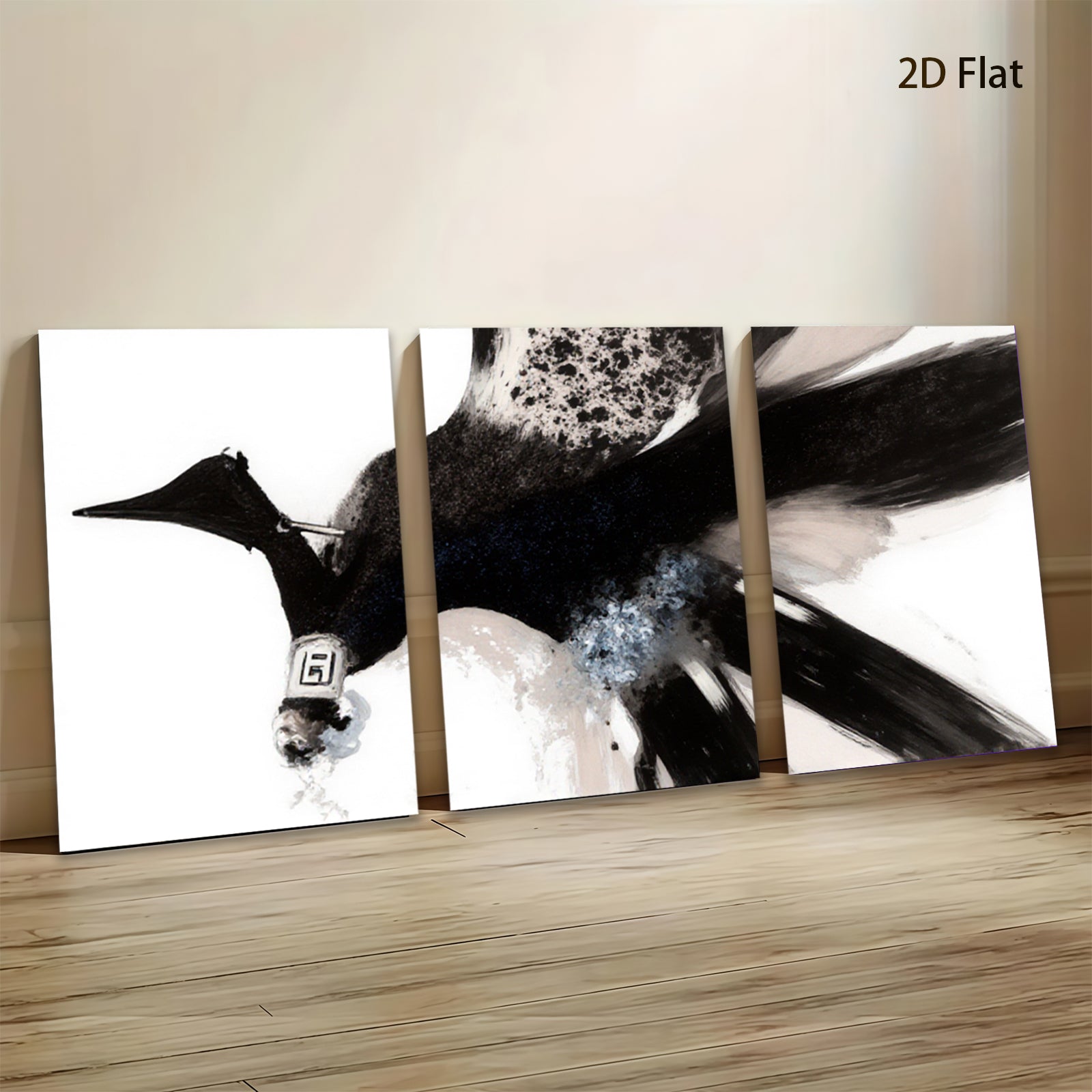 2D flat 1pc Majestic Peacock Feather Abstract Wall Art Canvas Prints for Living Room Bedroom Home Decor Modern Farmhouse Style Gallery Wrapped Ready to Hang
