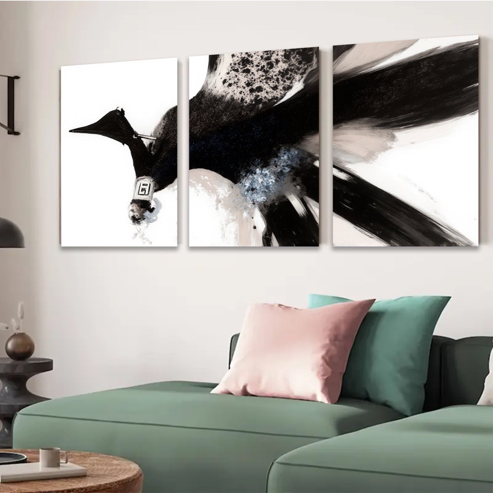 2D flat 1pc Majestic Peacock Feather Abstract Wall Art Canvas Prints for Living Room Bedroom Home Decor Modern Farmhouse Style Gallery Wrapped Ready to Hang