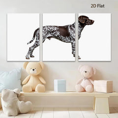 2D flat 1pc Majestic Pointer Dog Portrait Farmhouse Wall Art Living Room Bedroom Decor Canvas Prints Modern Gallery Wrapped Artwork Trending Now Rustic Chic