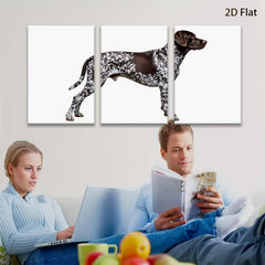 2D flat 1pc Majestic Pointer Dog Portrait Farmhouse Wall Art Living Room Bedroom Decor Canvas Prints Modern Gallery Wrapped Artwork Trending Now Rustic Chic