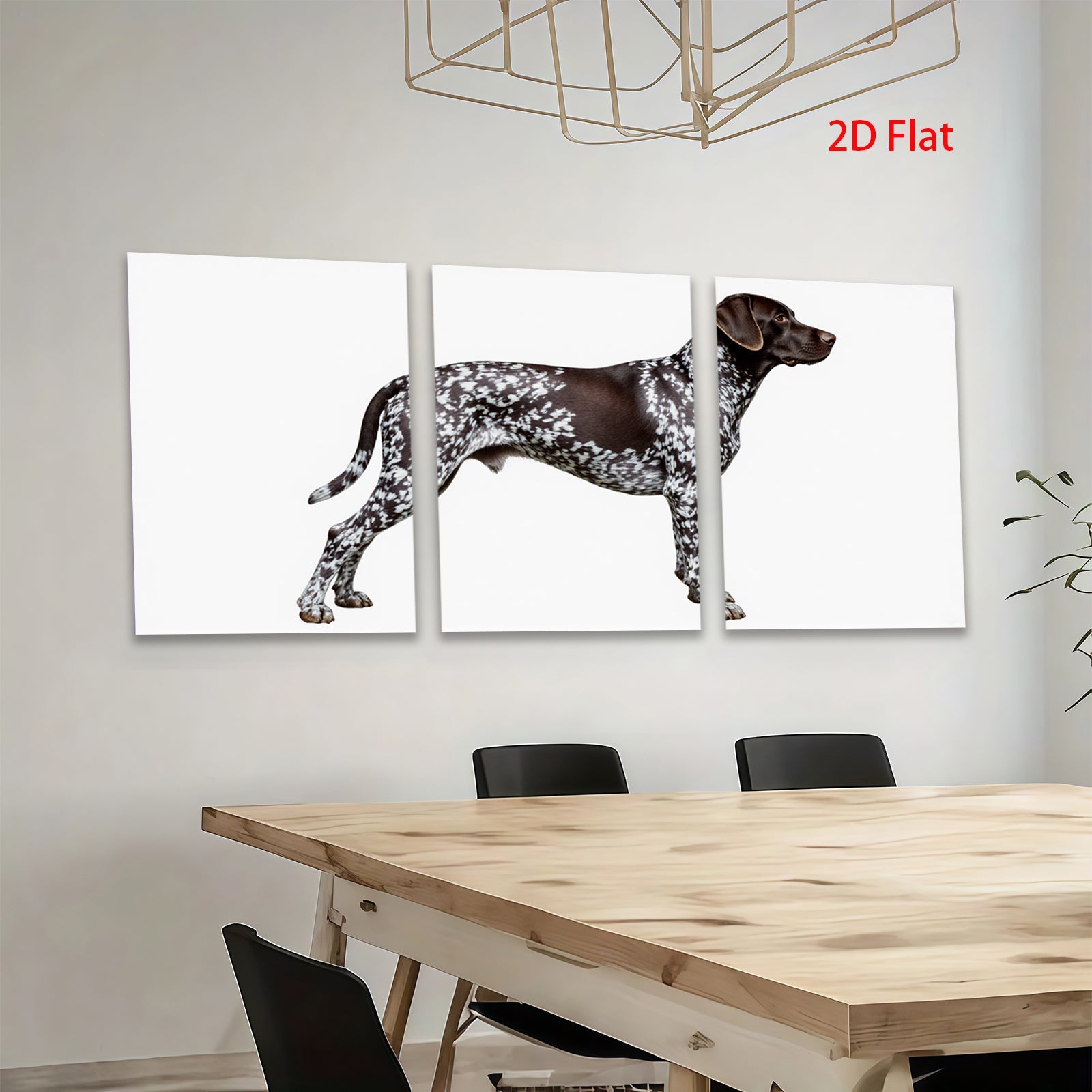 2D flat 1pc Majestic Pointer Dog Portrait Farmhouse Wall Art Living Room Bedroom Decor Canvas Prints Modern Gallery Wrapped Artwork Trending Now Rustic Chic