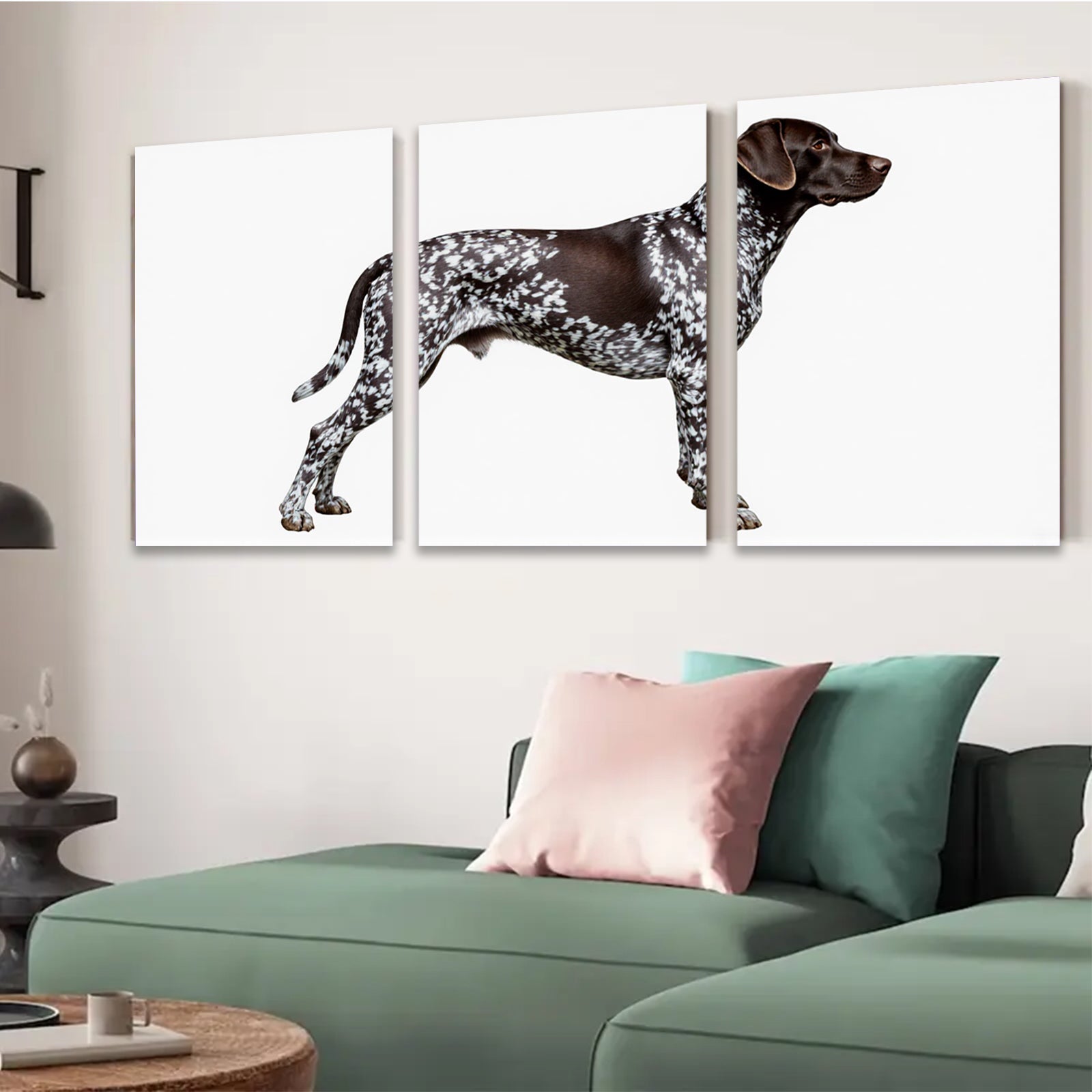 2D flat 1pc Majestic Pointer Dog Portrait Farmhouse Wall Art Living Room Bedroom Decor Canvas Prints Modern Gallery Wrapped Artwork Trending Now Rustic Chic