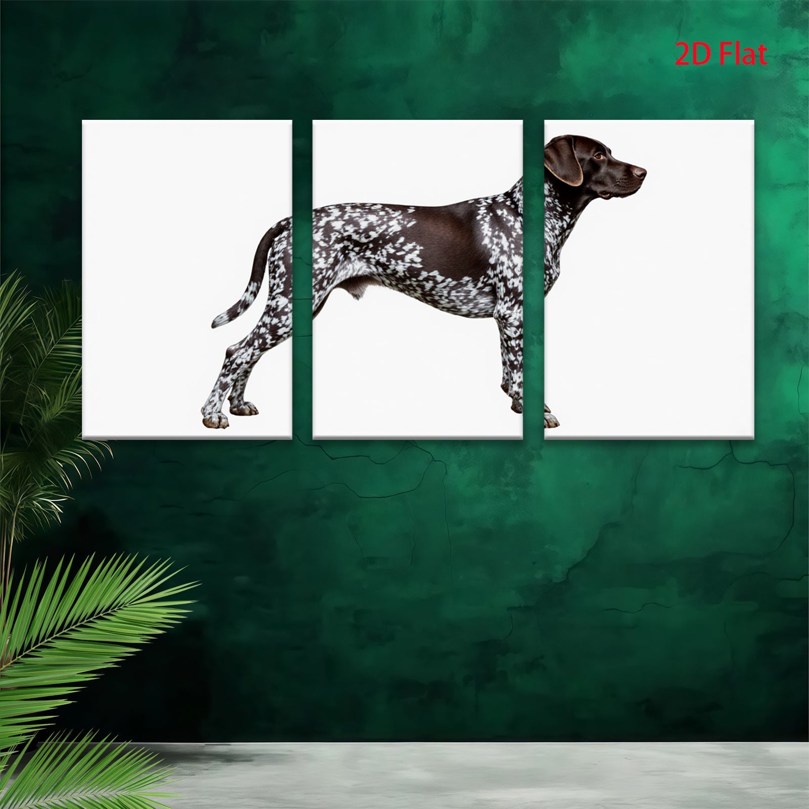 2D flat 1pc Majestic Pointer Dog Portrait Farmhouse Wall Art Living Room Bedroom Decor Canvas Prints Modern Gallery Wrapped Artwork Trending Now Rustic Chic