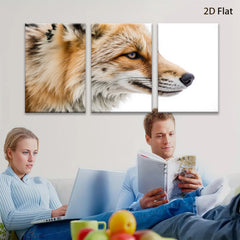 2D flat 1pc Majestic Red Fox Portrait Wildlife Animal Art Canvas Print for Living Room Bedroom Home Wall Decor Modern Farmhouse Rustic Style