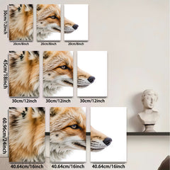 2D flat 1pc Majestic Red Fox Portrait Wildlife Animal Art Canvas Print for Living Room Bedroom Home Wall Decor Modern Farmhouse Rustic Style