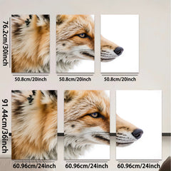 2D flat 1pc Majestic Red Fox Portrait Wildlife Animal Art Canvas Print for Living Room Bedroom Home Wall Decor Modern Farmhouse Rustic Style
