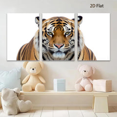 2D flat 1pc Majestic Tiger Portrait Wildlife Animal Art Canvas Wall Decor Living Room Bedroom Modern Farmhouse Gallery Wrapped Ready to Hang
