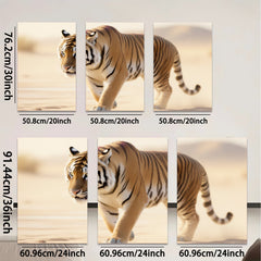 2D flat 1pc Majestic Tiger Stroll Wildlife Canvas Wall Art Living Room Bedroom Decor Farmhouse Style Modern Artwork Gallery Wrapped Ready To Hang