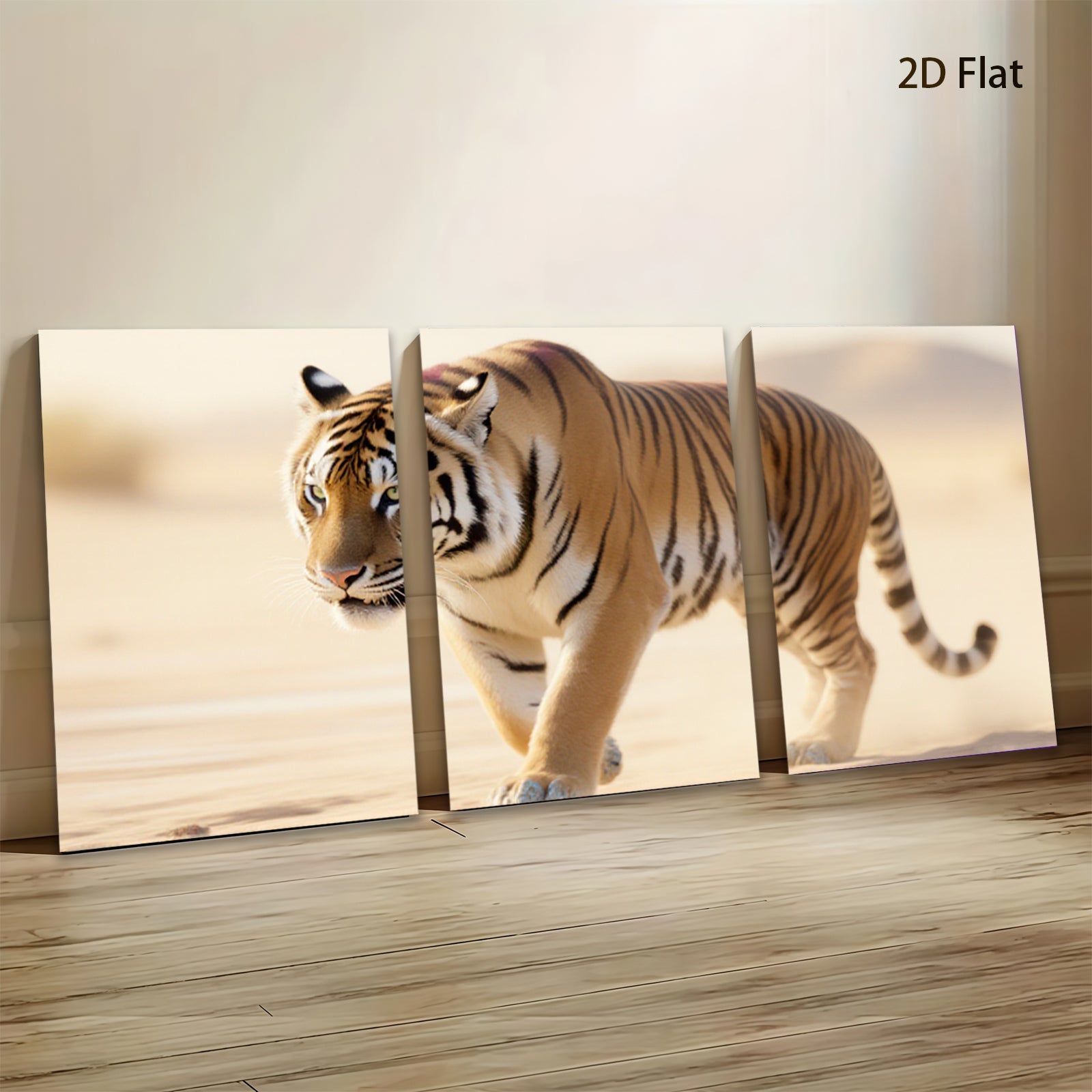 2D flat 1pc Majestic Tiger Stroll Wildlife Canvas Wall Art Living Room Bedroom Decor Farmhouse Style Modern Artwork Gallery Wrapped Ready To Hang