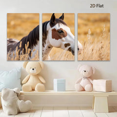 2D flat 1pc Majestic Wild Horse Portrait Farmhouse Wall Decor Rustic Living Room Canvas Print Home Office Art Gallery Wrapped Ready to Hang Modern Farmhouse Aesthetic