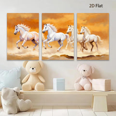 2D flat 1pc Majestic Wild Horses Running Free Wall Art Canvas Prints for Living Room Bedroom Home Decor Farmhouse Style Modern Artwork Large Size