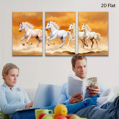 2D flat 1pc Majestic Wild Horses Running Free Wall Art Canvas Prints for Living Room Bedroom Home Decor Farmhouse Style Modern Artwork Large Size