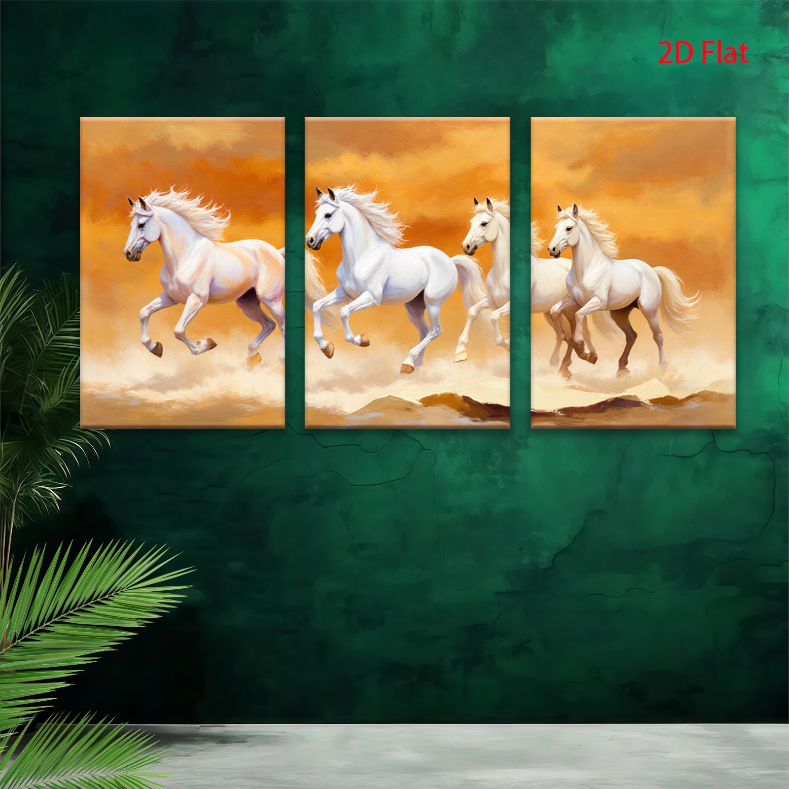 2D flat 1pc Majestic Wild Horses Running Free Wall Art Canvas Prints for Living Room Bedroom Home Decor Farmhouse Style Modern Artwork Large Size
