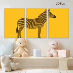 2D flat 1pc Majestic Zebra Wildlife Portrait Canvas Wall Art Living Room Bedroom Decor Farmhouse Style Modern Minimalist Gallery Wrapped Ready To Hang