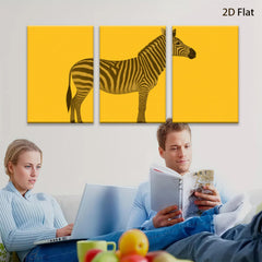 2D flat 1pc Majestic Zebra Wildlife Portrait Canvas Wall Art Living Room Bedroom Decor Farmhouse Style Modern Minimalist Gallery Wrapped Ready To Hang