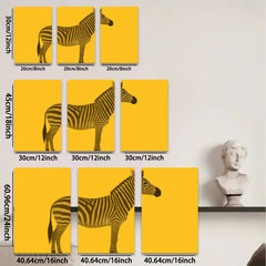 2D flat 1pc Majestic Zebra Wildlife Portrait Canvas Wall Art Living Room Bedroom Decor Farmhouse Style Modern Minimalist Gallery Wrapped Ready To Hang