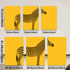 2D flat 1pc Majestic Zebra Wildlife Portrait Canvas Wall Art Living Room Bedroom Decor Farmhouse Style Modern Minimalist Gallery Wrapped Ready To Hang