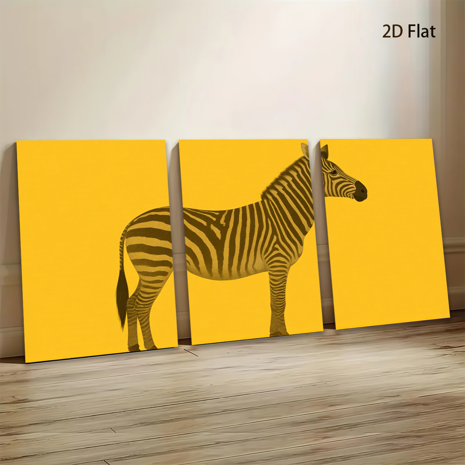2D flat 1pc Majestic Zebra Wildlife Portrait Canvas Wall Art Living Room Bedroom Decor Farmhouse Style Modern Minimalist Gallery Wrapped Ready To Hang