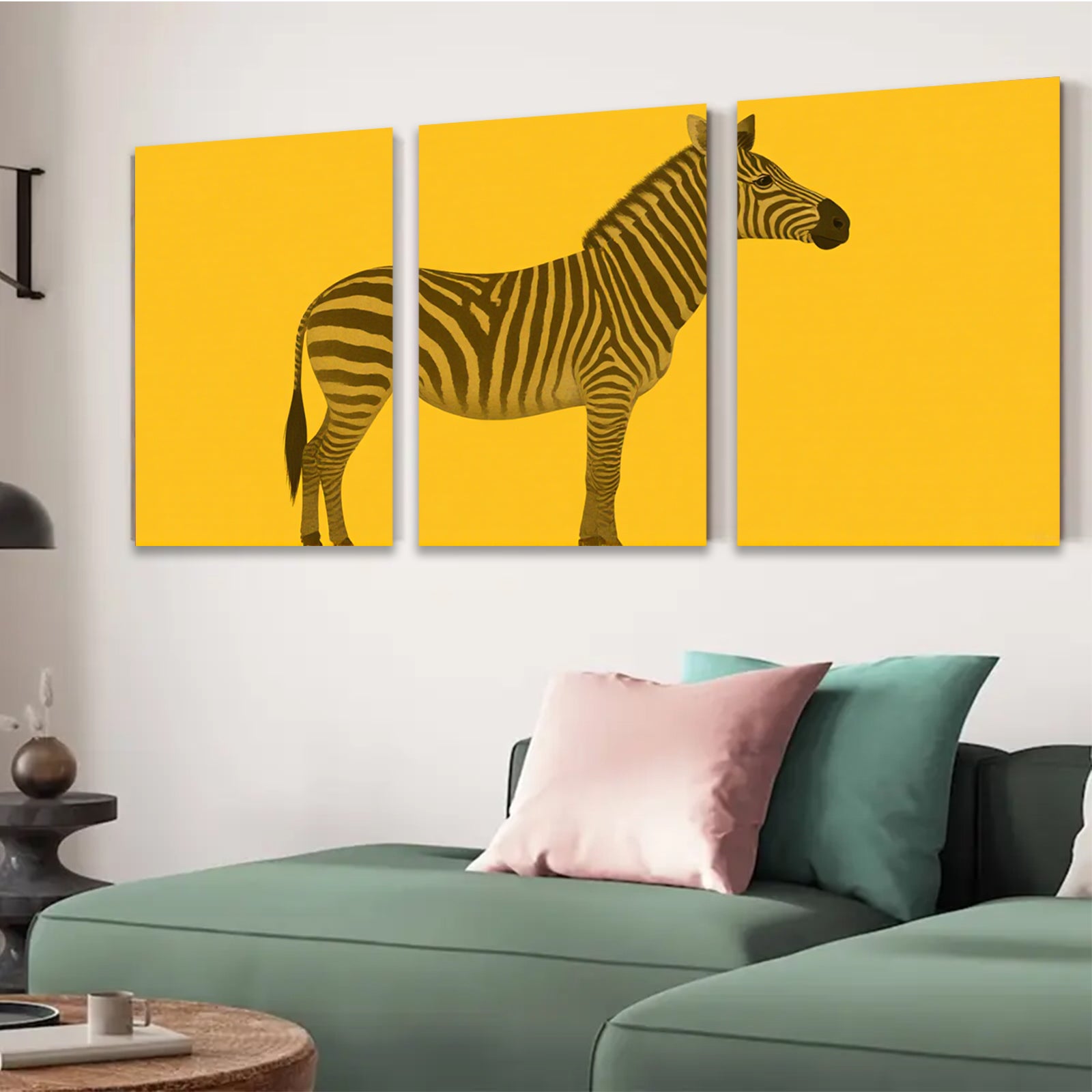 2D flat 1pc Majestic Zebra Wildlife Portrait Canvas Wall Art Living Room Bedroom Decor Farmhouse Style Modern Minimalist Gallery Wrapped Ready To Hang