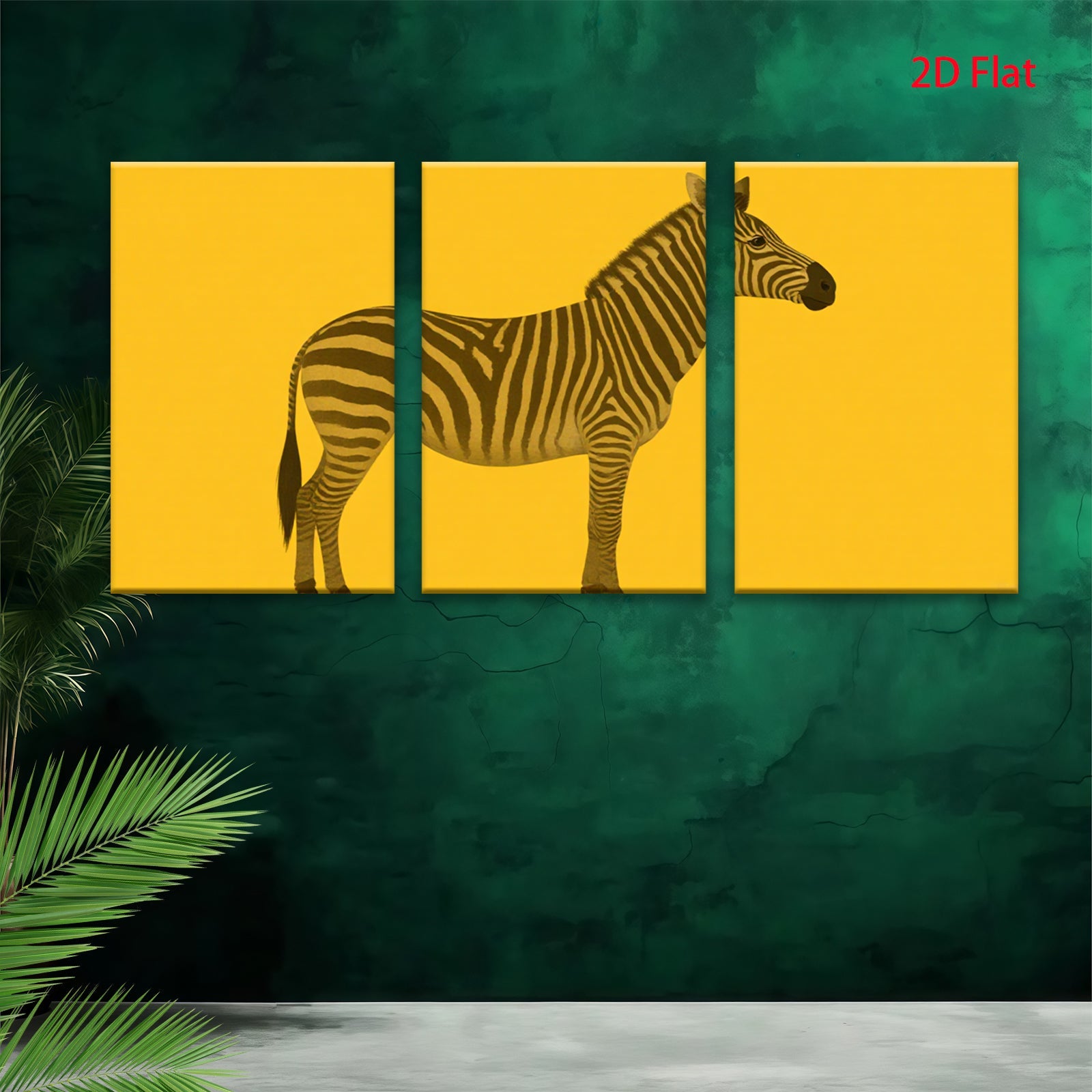 2D flat 1pc Majestic Zebra Wildlife Portrait Canvas Wall Art Living Room Bedroom Decor Farmhouse Style Modern Minimalist Gallery Wrapped Ready To Hang