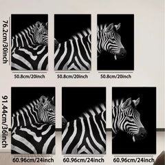 2D flat 1pc Majestic Zebras Portrait Animal Wildlife Wall Art Decor for Living Room Bedroom Modern Farmhouse Gallery Wrapped Canvas Prints
