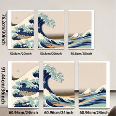 2D flat 1pc Majestic crashing wave coastal wall art living room bedroom decor farmhouse style modern minimalist gallery wrapped canvas print