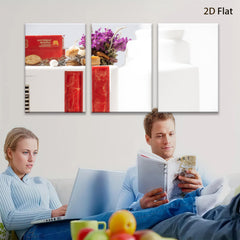 2D flat 1pc McDonald��s floral still life vibrant kitchen dining room wall decor modern farmhouse gallery wrapped canvas print