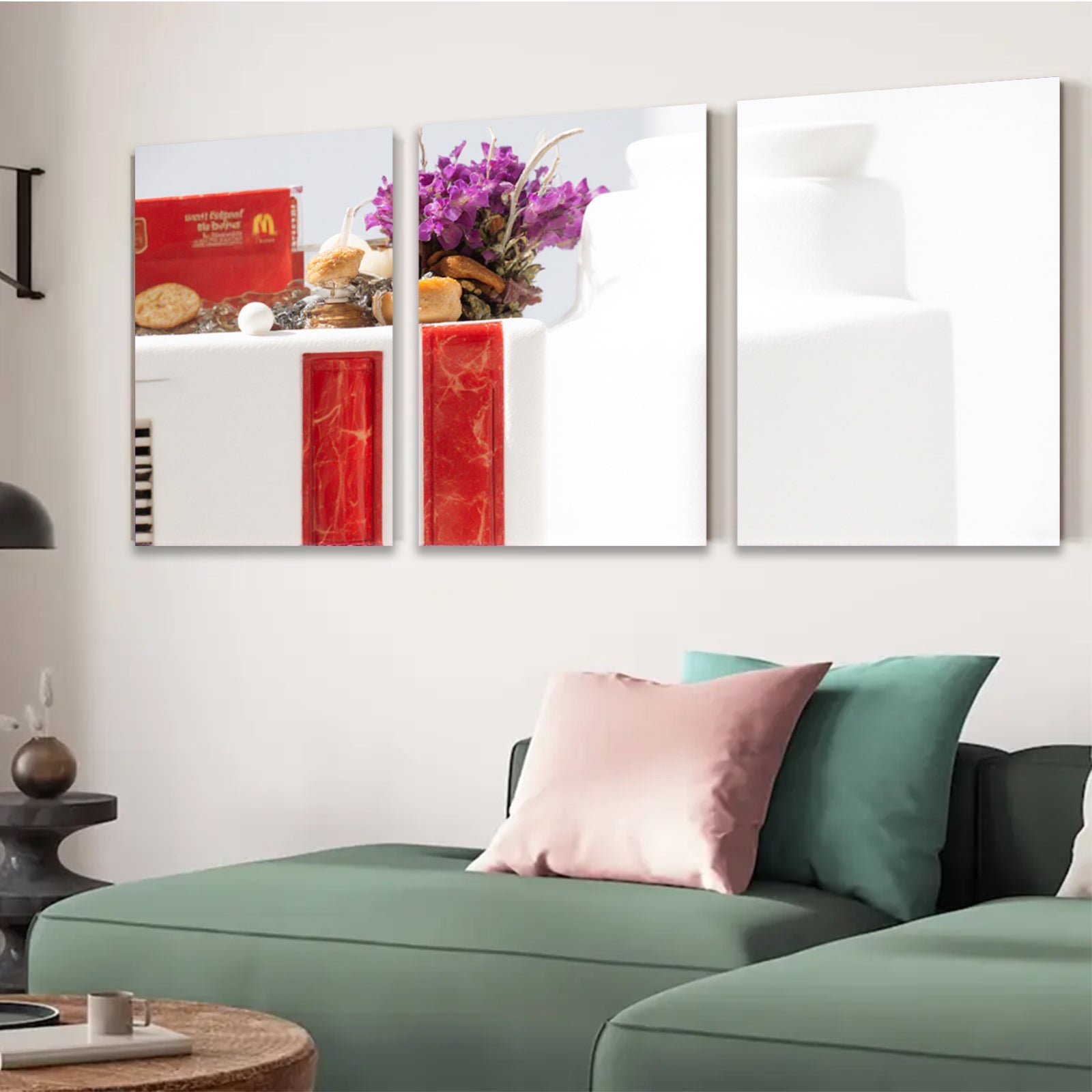 2D flat 1pc McDonald��s floral still life vibrant kitchen dining room wall decor modern farmhouse gallery wrapped canvas print