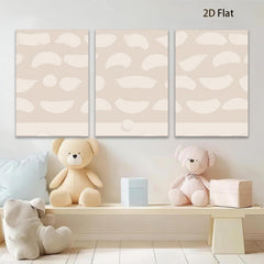 2D flat 1pc Minimalist Beige Abstract Shapes Wall Art Modern Farmhouse Decor Living Room Bedroom Canvas Prints Gallery Wrapped Ready to Hang Trending Now
