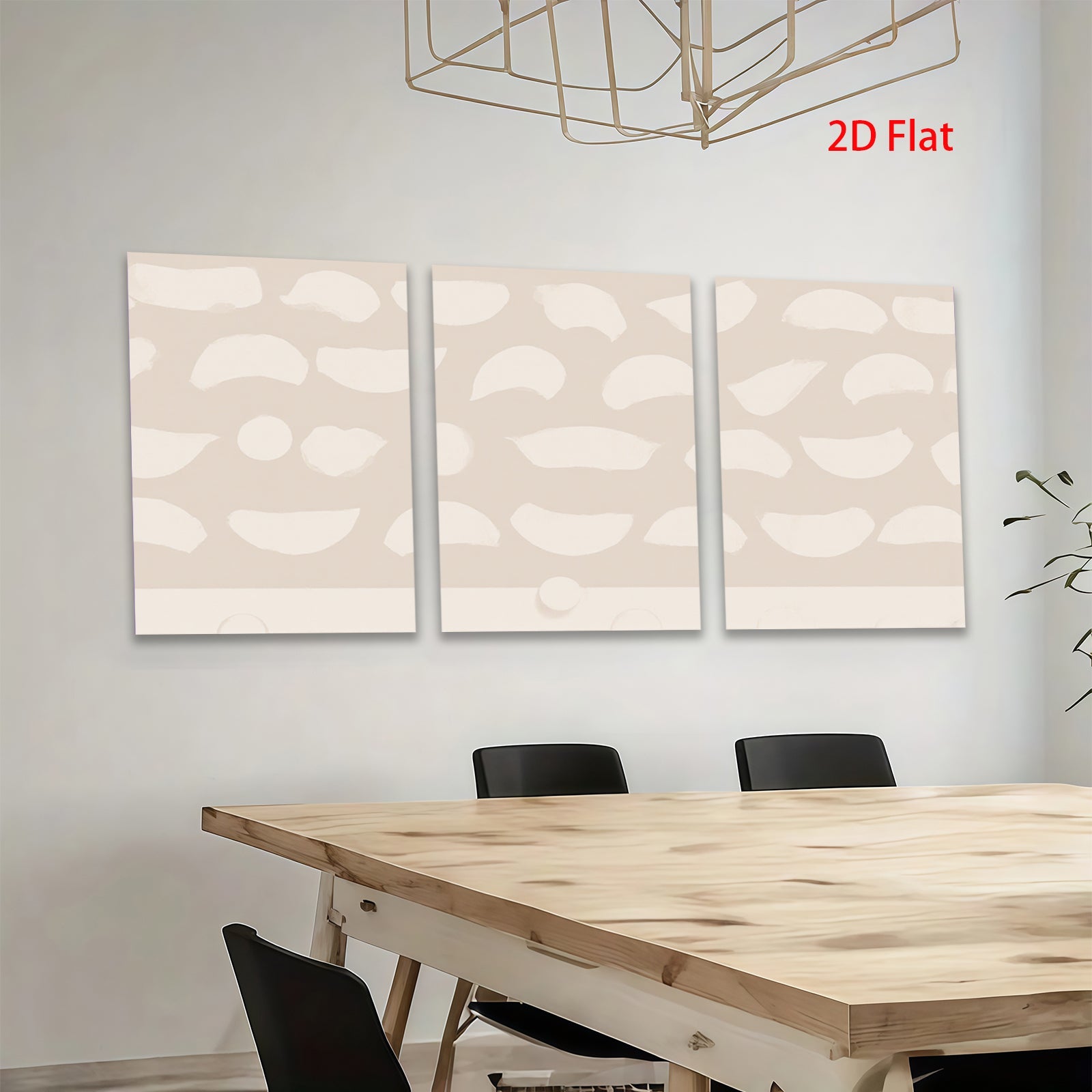 2D flat 1pc Minimalist Beige Abstract Shapes Wall Art Modern Farmhouse Decor Living Room Bedroom Canvas Prints Gallery Wrapped Ready to Hang Trending Now