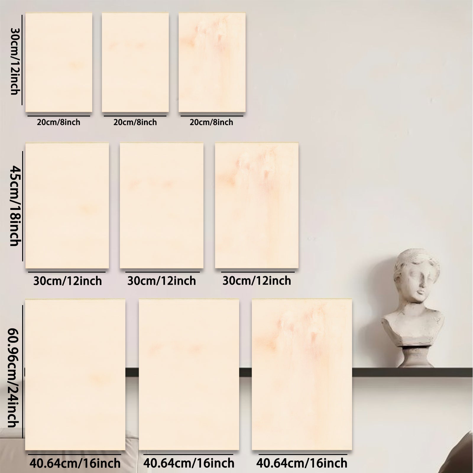2D flat 1pc Minimalist Beige Abstract Wall Art Modern Canvas Painting for Living Room Bedroom Home Decor Gallery Wrapped Ready to Hang Farmhouse Style