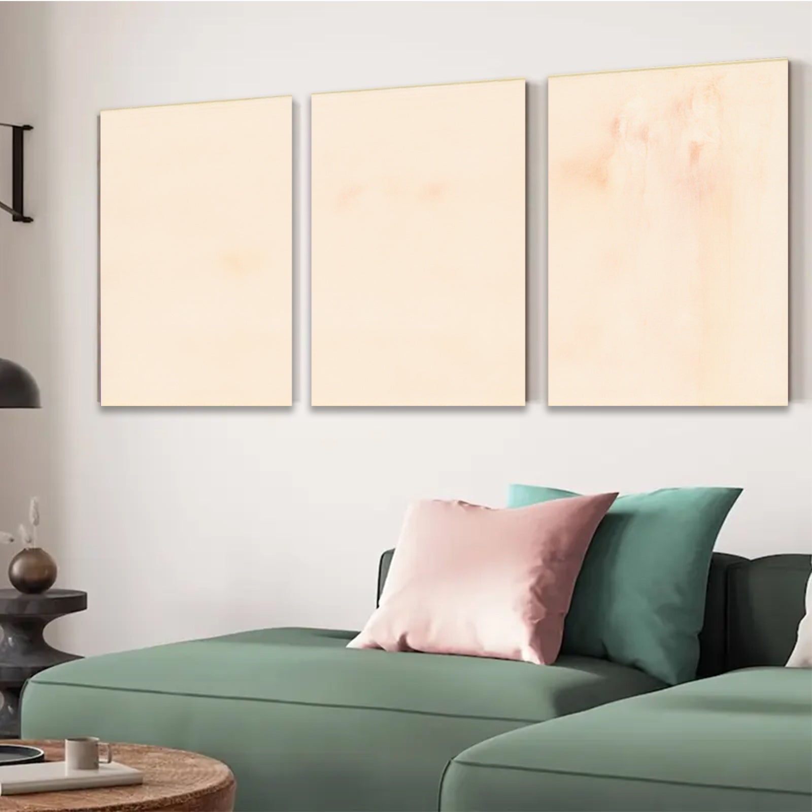 2D flat 1pc Minimalist Beige Abstract Wall Art Modern Canvas Painting for Living Room Bedroom Home Decor Gallery Wrapped Ready to Hang Farmhouse Style