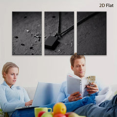 2D flat 1pc Minimalist Black Pendant Necklace Modern Jewelry Gift for Men Women Bedroom Living Room Wall Art Decor Farmhouse Aesthetic Trending Now