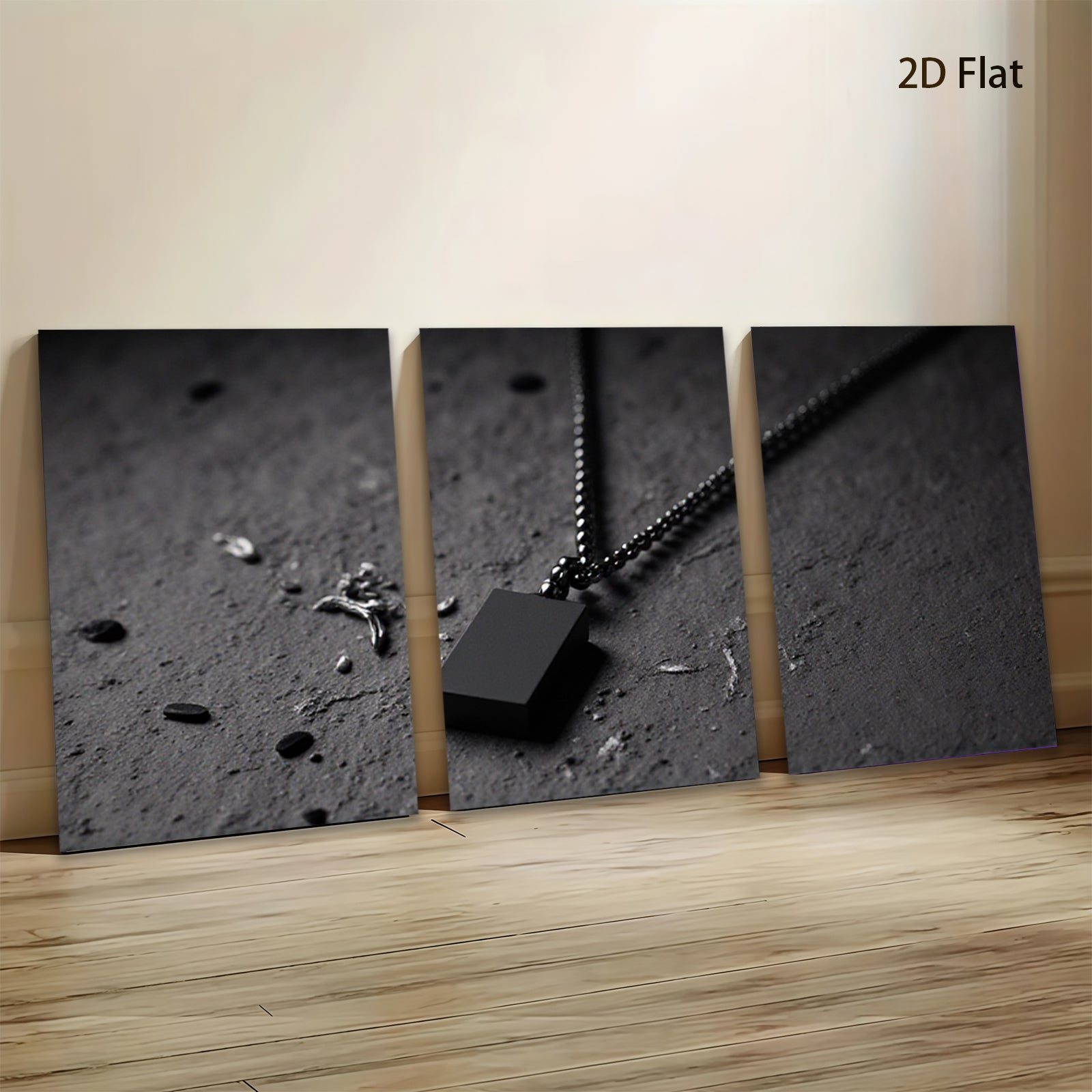 2D flat 1pc Minimalist Black Pendant Necklace Modern Jewelry Gift for Men Women Bedroom Living Room Wall Art Decor Farmhouse Aesthetic Trending Now