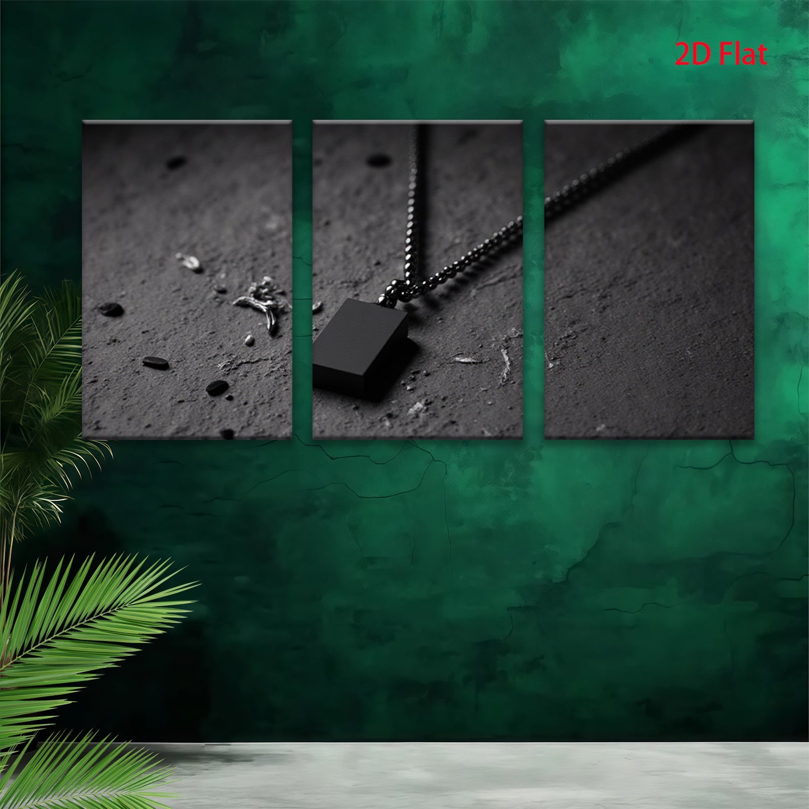 2D flat 1pc Minimalist Black Pendant Necklace Modern Jewelry Gift for Men Women Bedroom Living Room Wall Art Decor Farmhouse Aesthetic Trending Now