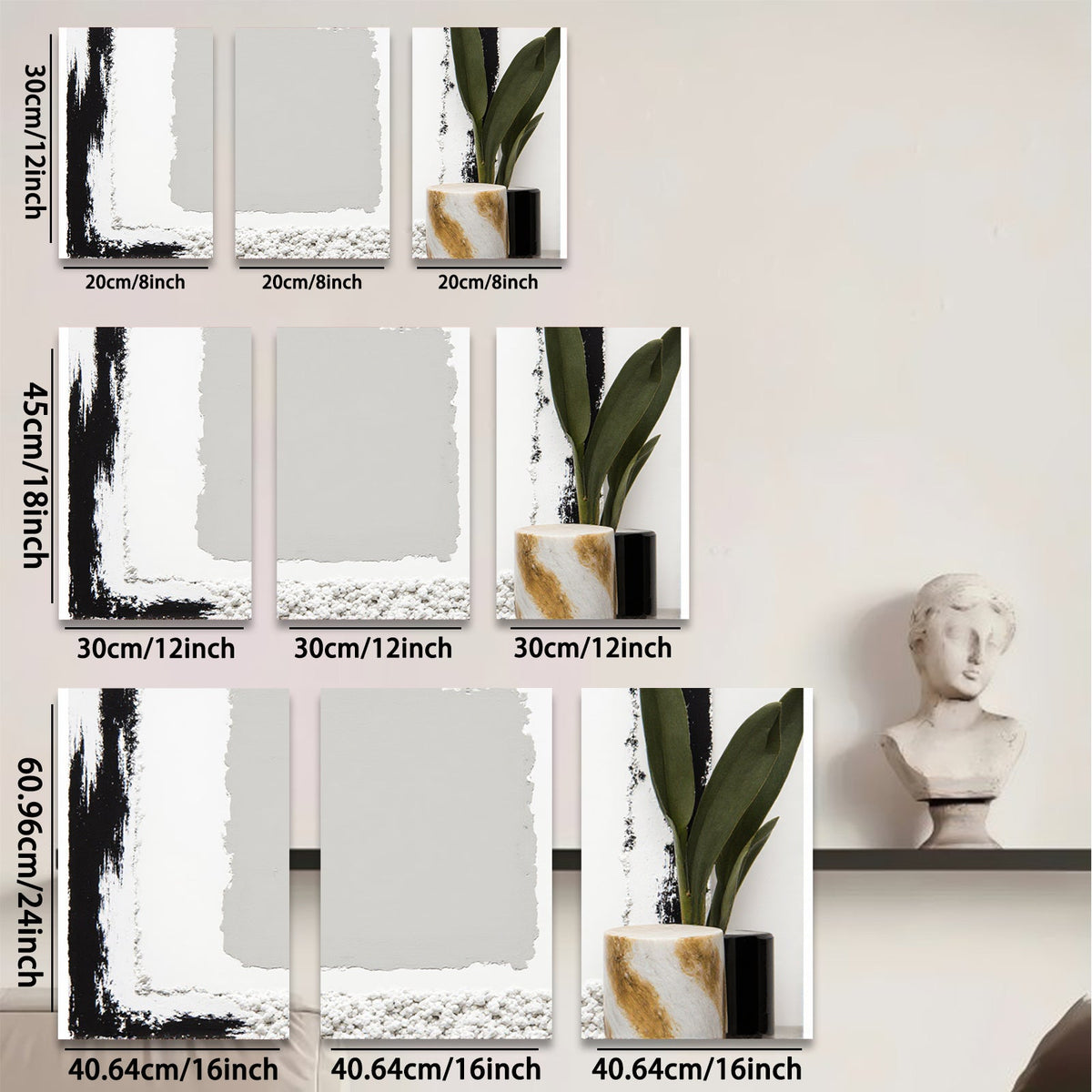 2D flat 1pc Minimalist Botanical Wall Art Modern Farmhouse Decor Living Room Bedroom Gallery Wrapped Canvas Prints for Home Decor Cozy Vibes