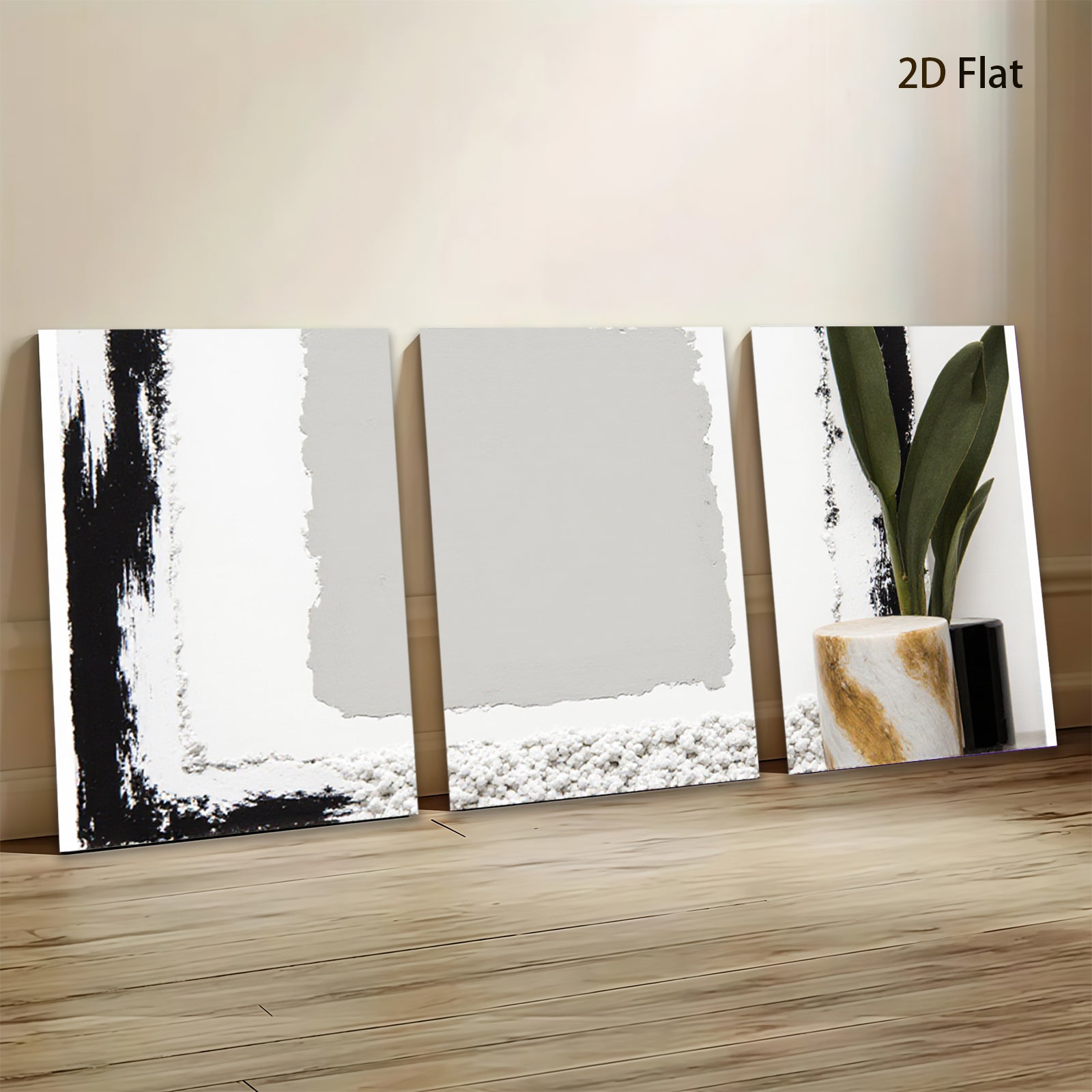 2D flat 1pc Minimalist Botanical Wall Art Modern Farmhouse Decor Living Room Bedroom Gallery Wrapped Canvas Prints for Home Decor Cozy Vibes