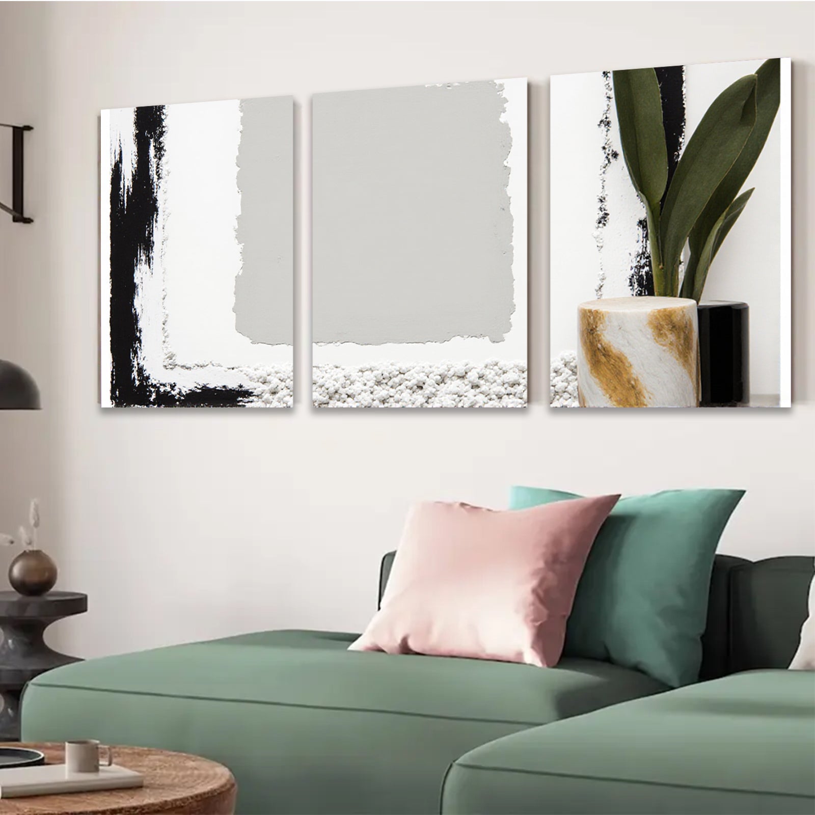 2D flat 1pc Minimalist Botanical Wall Art Modern Farmhouse Decor Living Room Bedroom Gallery Wrapped Canvas Prints for Home Decor Cozy Vibes