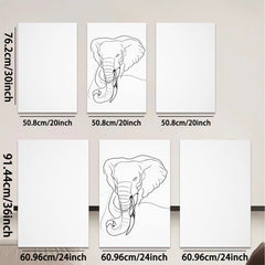 2D flat 1pc Minimalist Elephant Line Art Wall Decor Modern Farmhouse Living Room Bedroom Canvas Prints Gallery Wrapped Art Home Decor Gift Ideas Trending Now